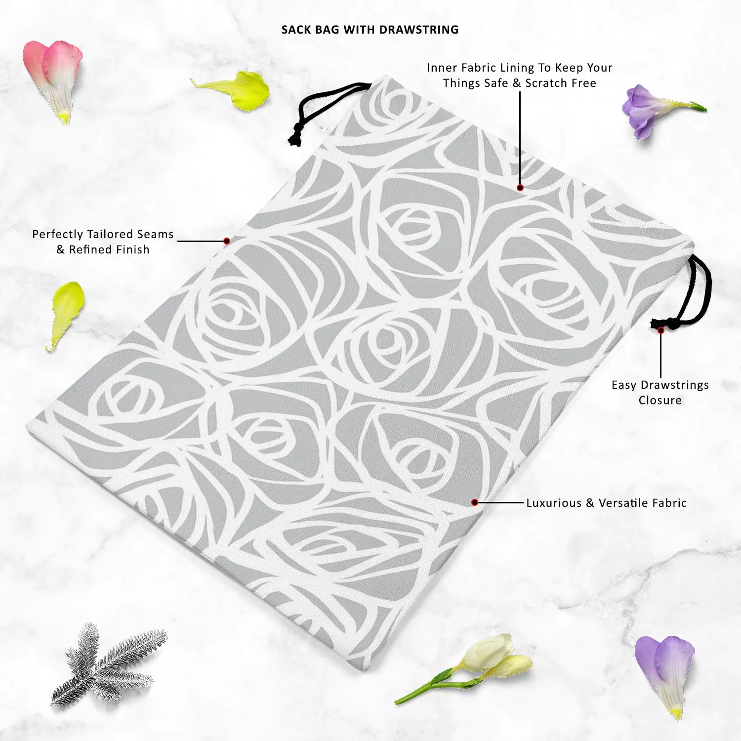 Abstract Pattern D1 Reusable Sack Bag | Bag for Gym, Storage, Vegetable & Travel