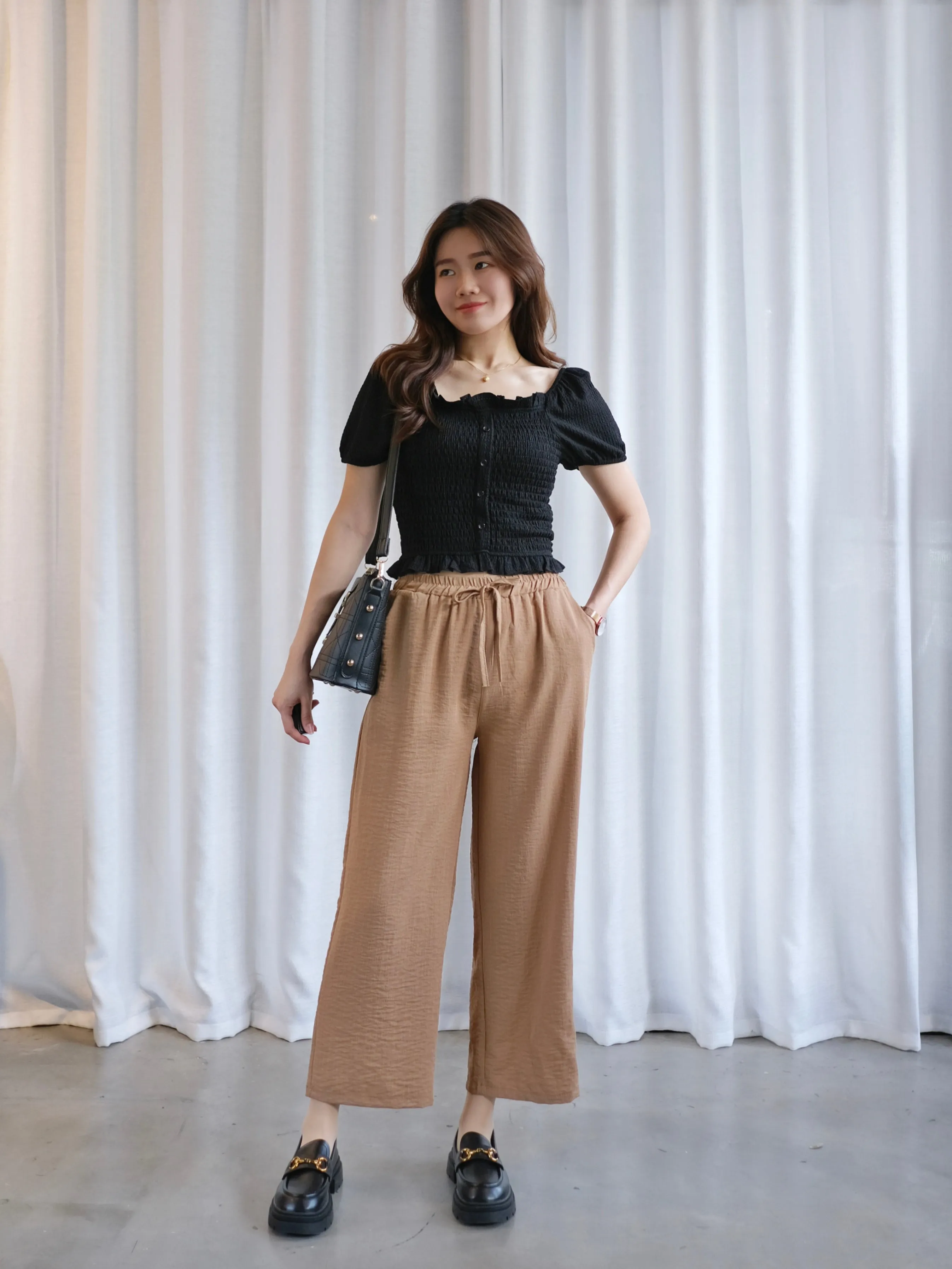 ACEWIN Basic Drawstring Waist Long Pants (Free Size) 501766