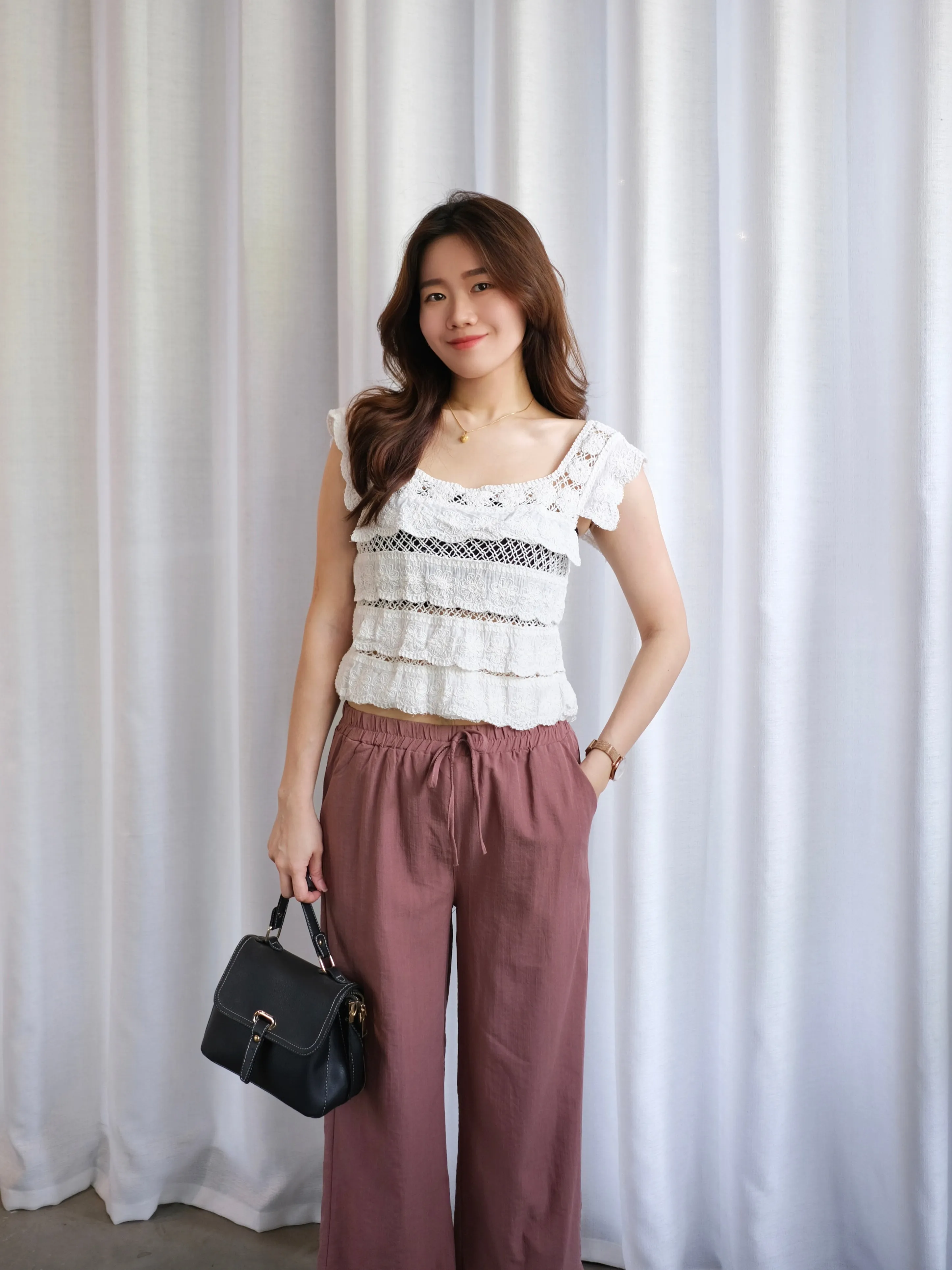 ACEWIN Basic Drawstring Waist Long Pants (Free Size) 501766