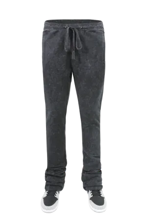 Acid Washed Stacked Fleece Pants