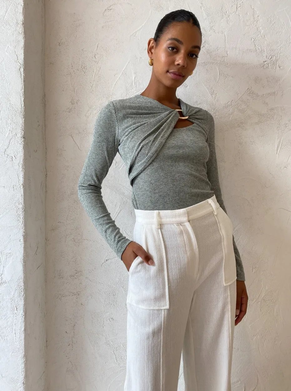 Acler Murray Top in Fern Marle