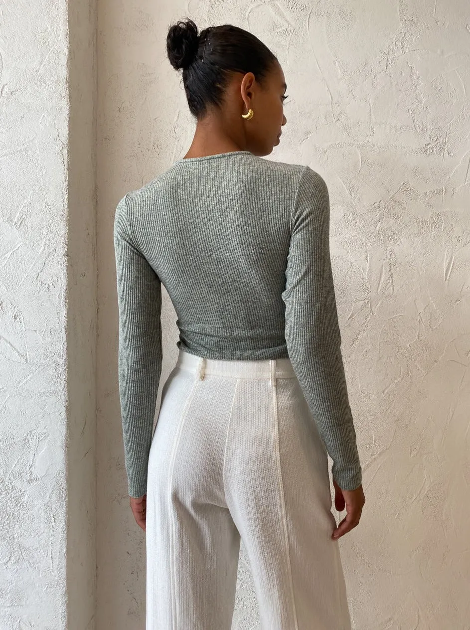 Acler Murray Top in Fern Marle