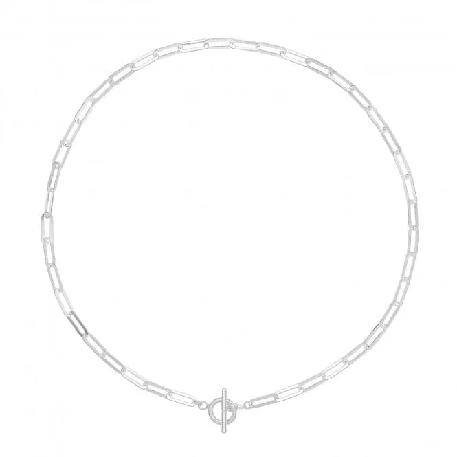 Acotis Silver Necklace Paper Clip G3385