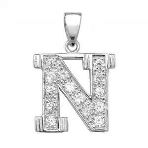 Acotis Silver Pendant Zirconia Initial G6125/N