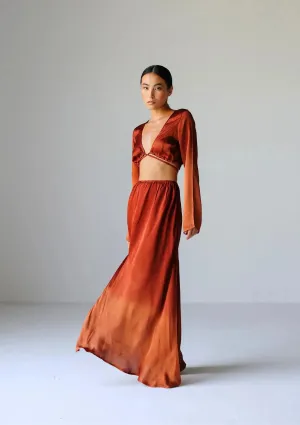 ADELE MAXI SKIRT - PICANTE/ COPPER OMBRE