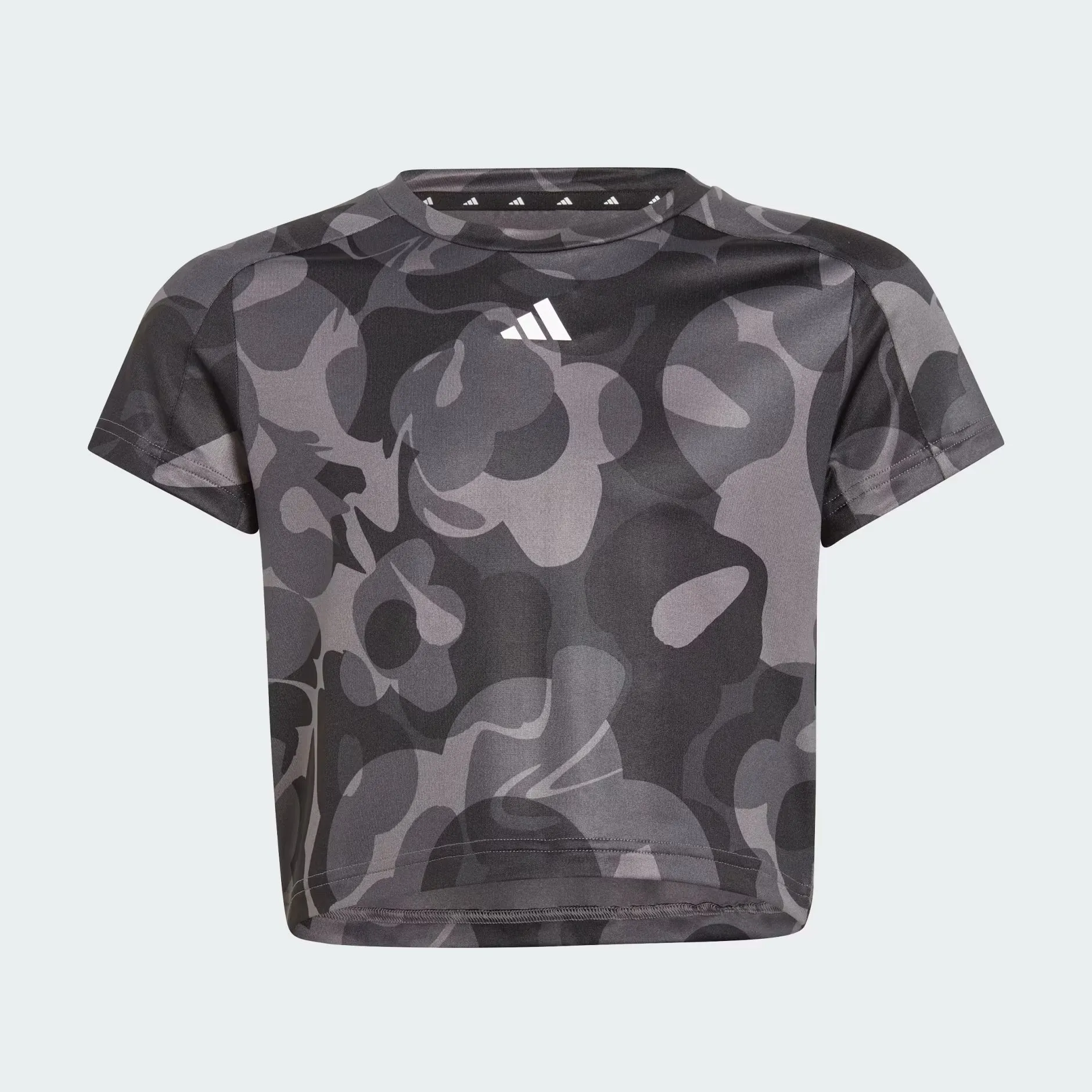 Adidas Essentials Aeroready Seasonal Print Crop T-Shirt Kids