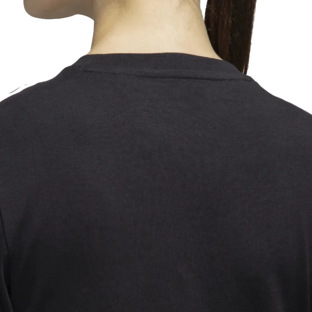 Adidas Women's Slim Essentials 3 Stripes Tee (Black/White)