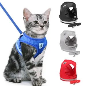 Adjustable Cat Harness and Leash: Comfort and Control for Outdoor Adventures!