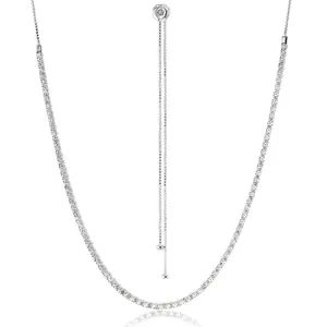 Adjustable Necklace in 18k Gold with Diamonds