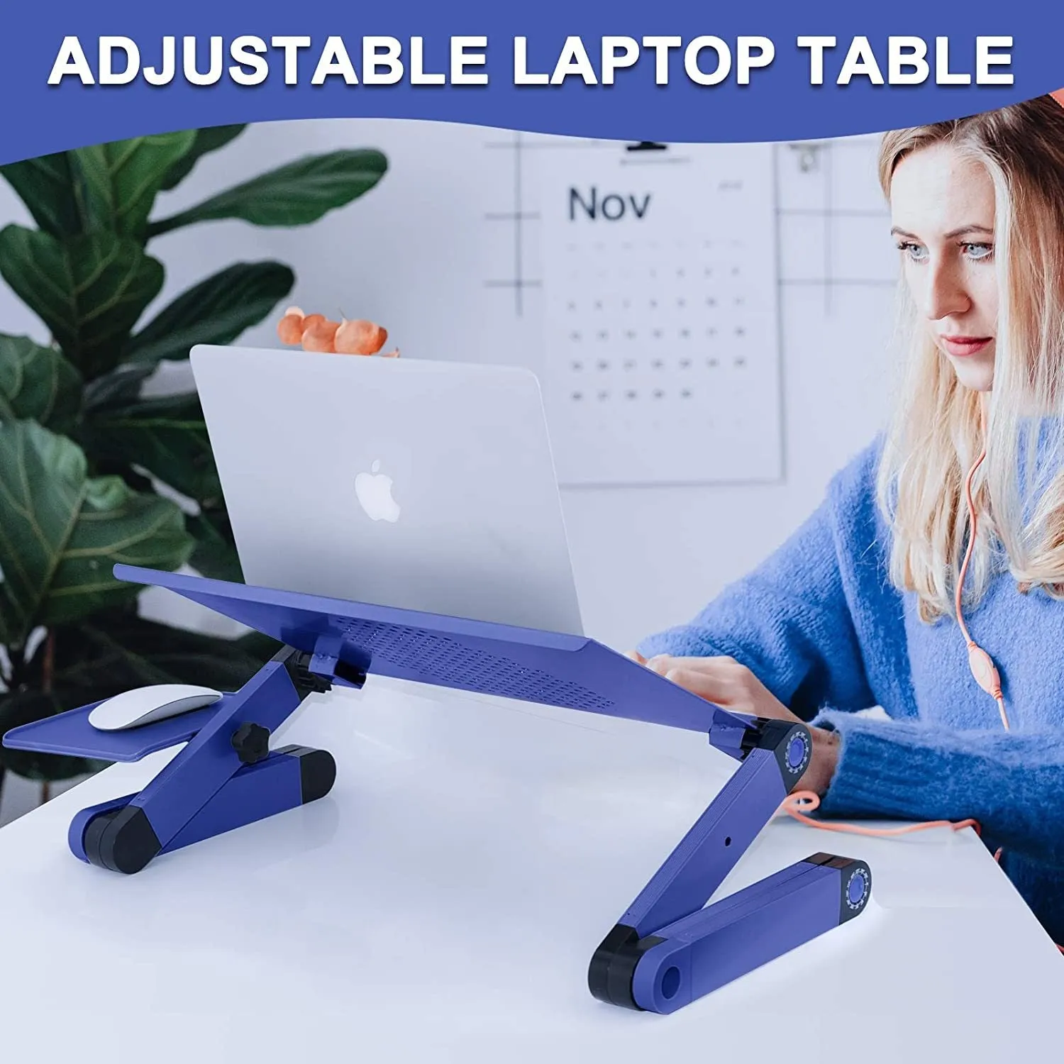 Adjustable Standing Lap Desk with Mouse Pad