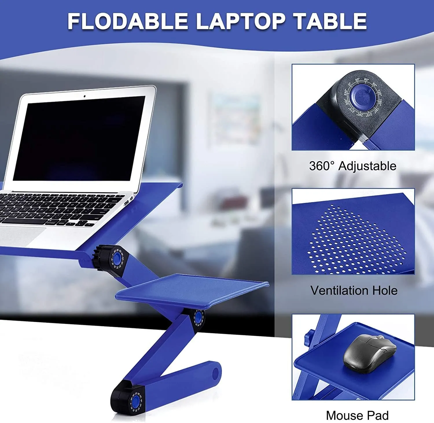 Adjustable Standing Lap Desk with Mouse Pad