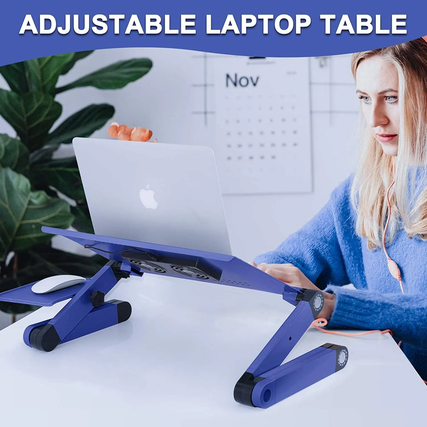 Adjustable Standing Lap Desk with Mouse Pad
