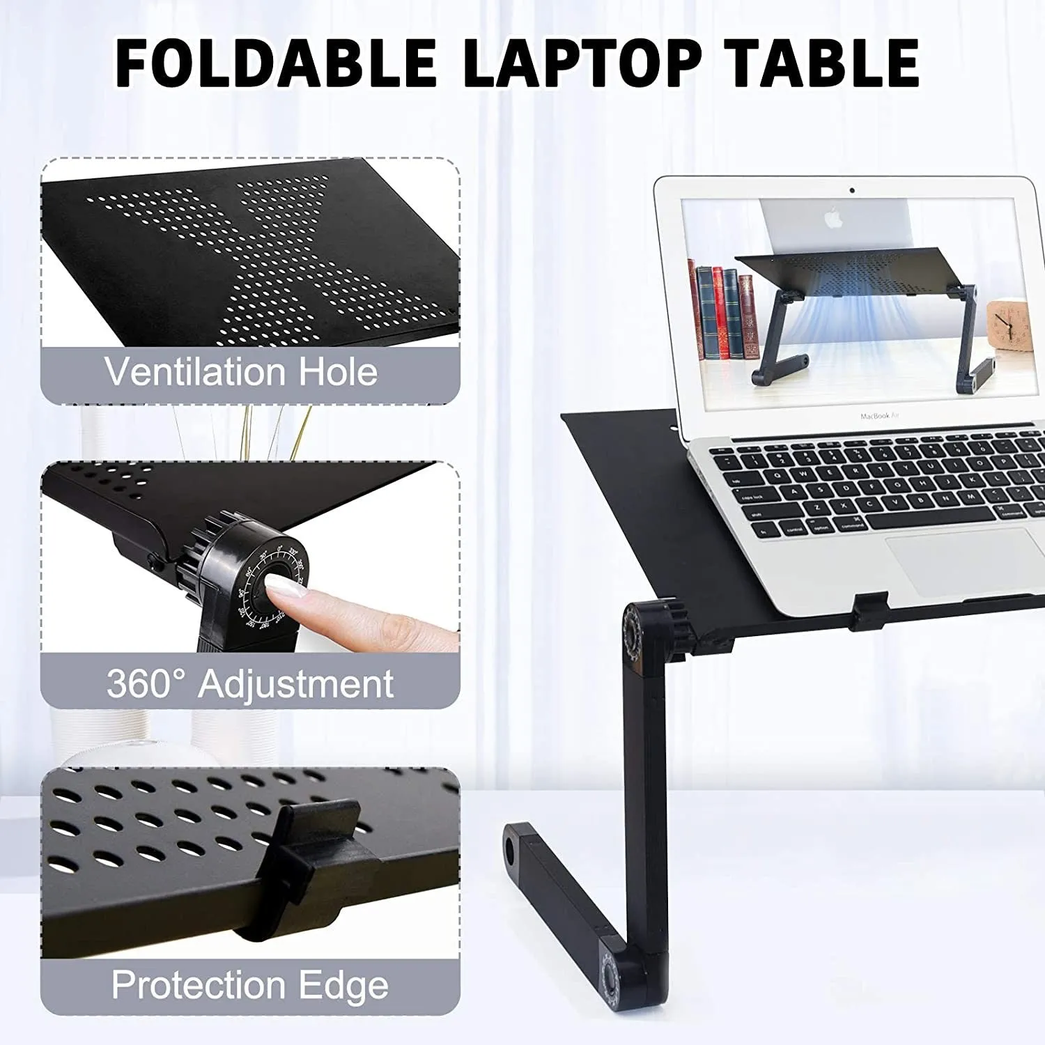 Adjustable Standing Lap Desk with Mouse Pad