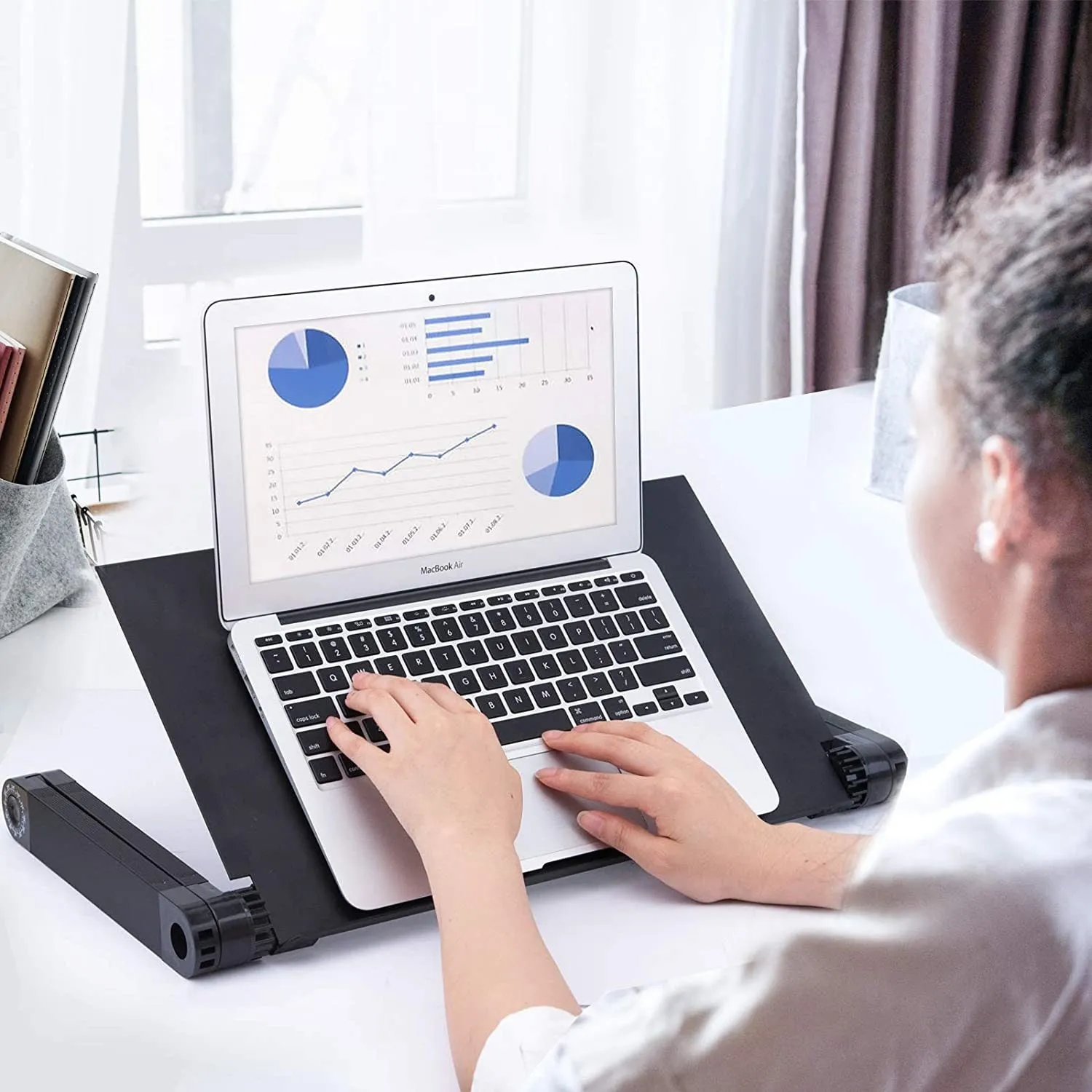 Adjustable Standing Lap Desk with Mouse Pad