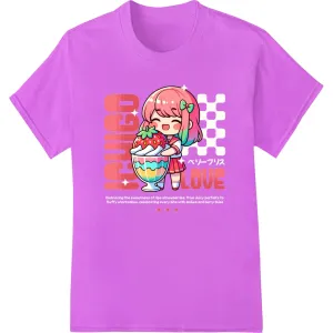 Adorable Anime Mango Character Valentine's Day DTF Print