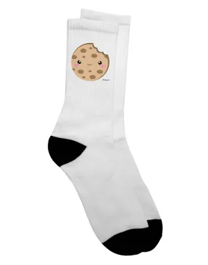 Adorable Coordinated Milk and Cookie Pattern - Cookie Adult Crew Socks - by TooLoud