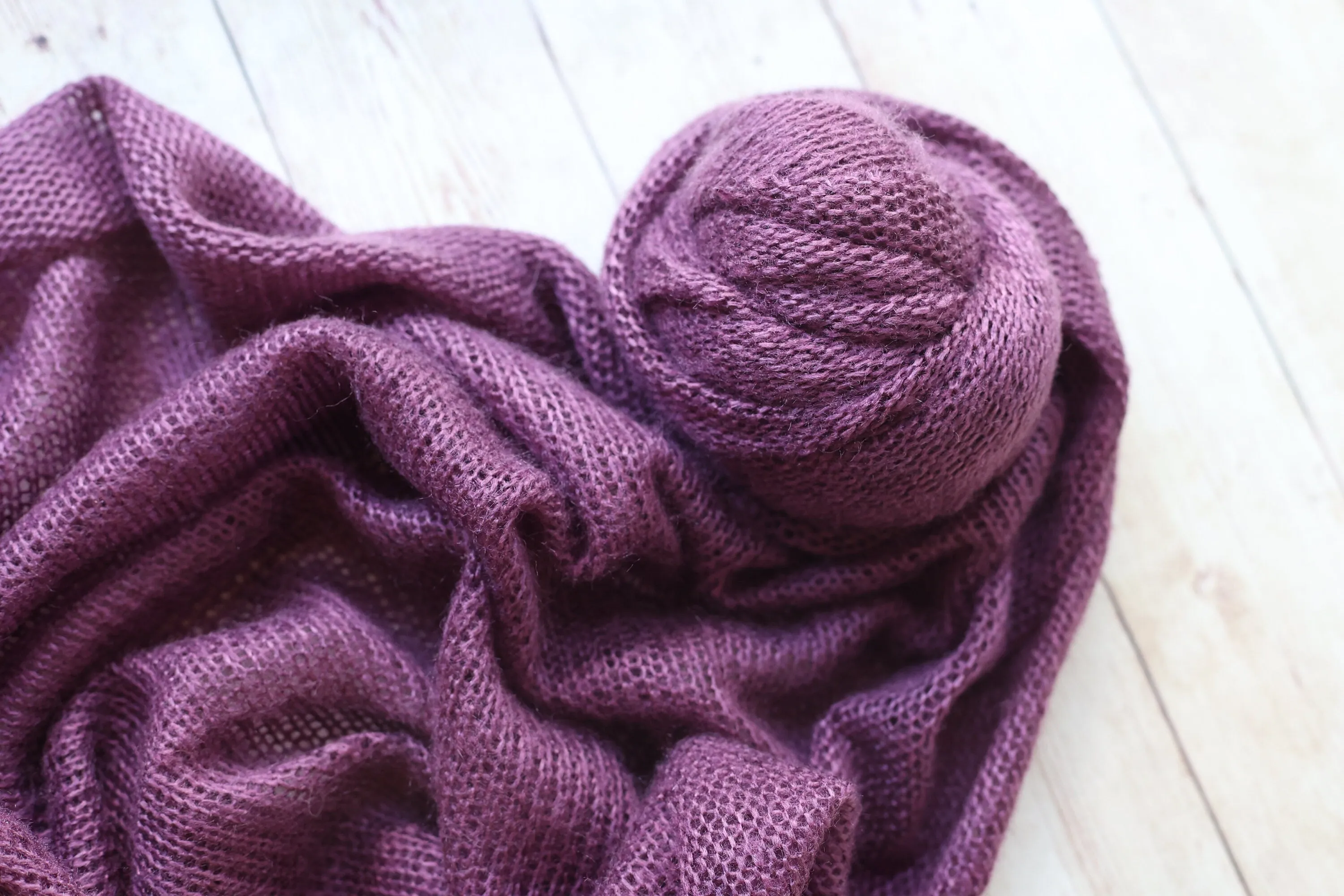 Adrian Collection SET plum  stretch knit posing fabric wrap