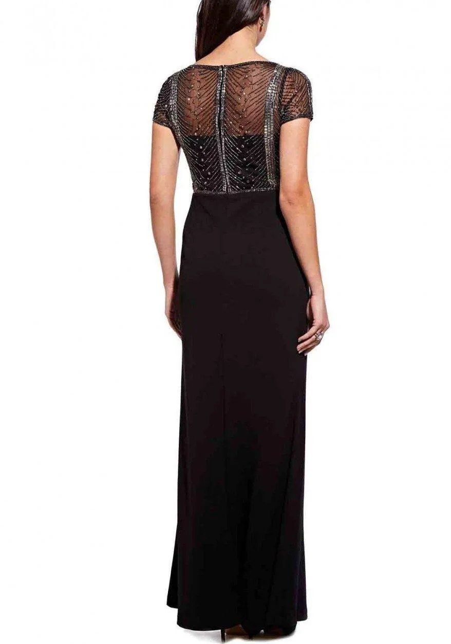 Adrianna Papell AP1E204830 Long Short Sleeve Formal Dress