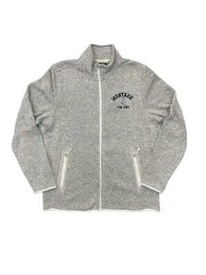 Adult Embroidered Charles River Montauk The End Anchor Logo Full Zip-Up Sweatshirt