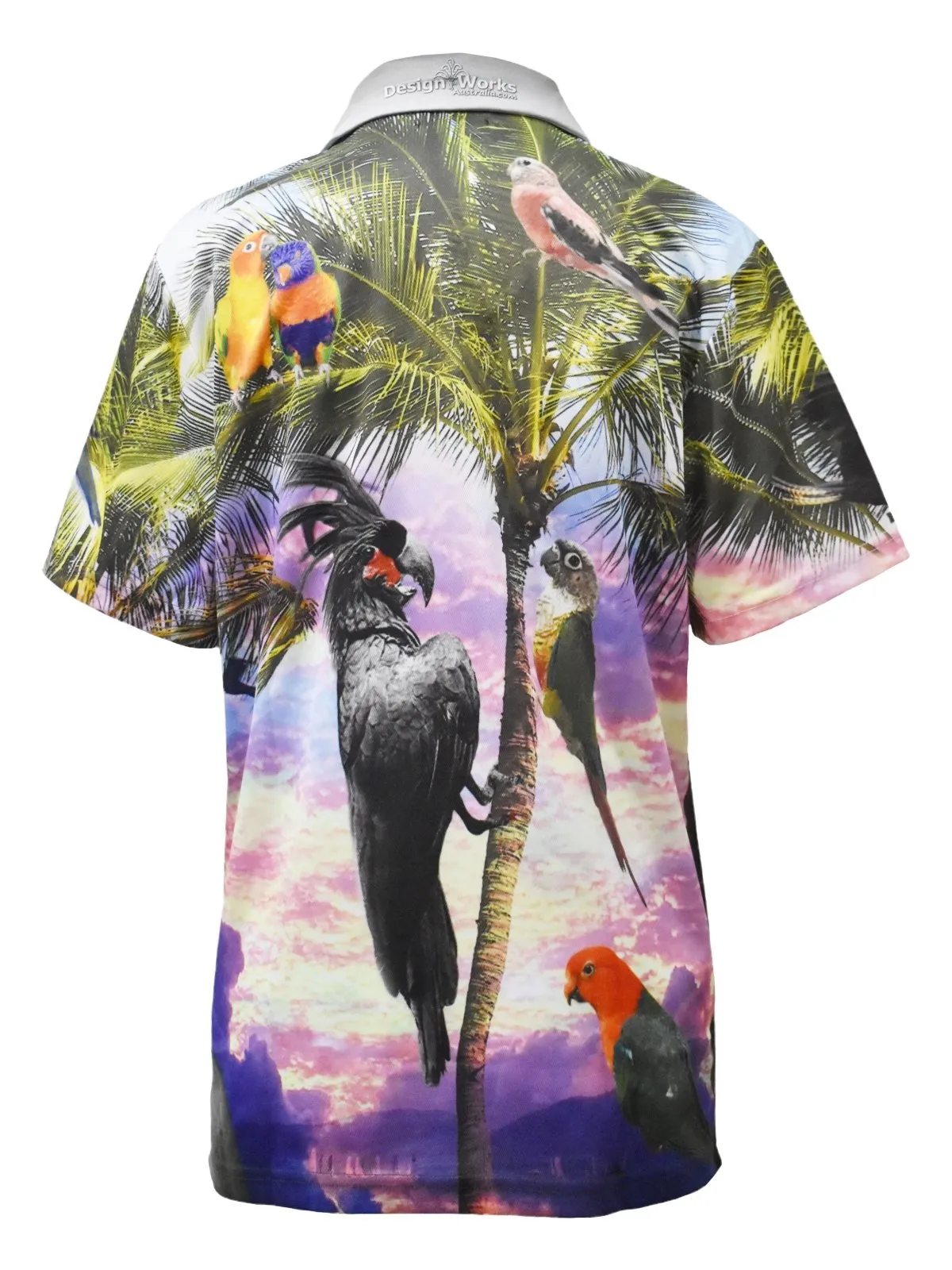 Adult Short Sleeve  Gardening Tropical Sun Shirt - Parrots