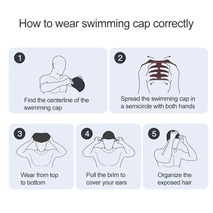 Adult Unisex PU Coated Comfortable Waterproof Swimming Cap(Silver Grey)