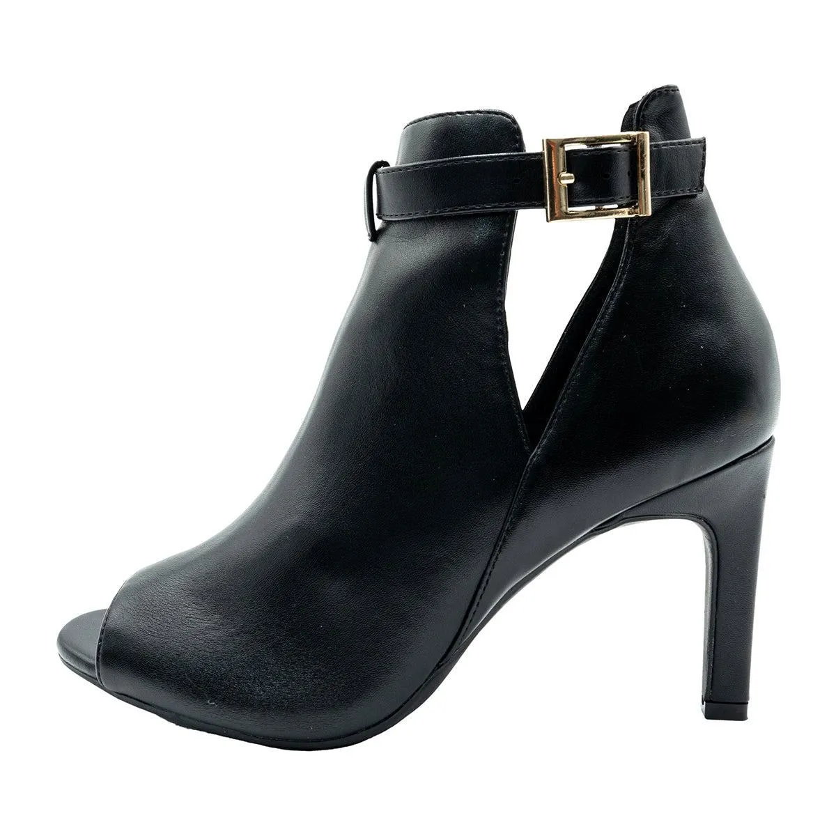 Aerosoles Open Toe Ankle Boots Leather Black Colour For Women
