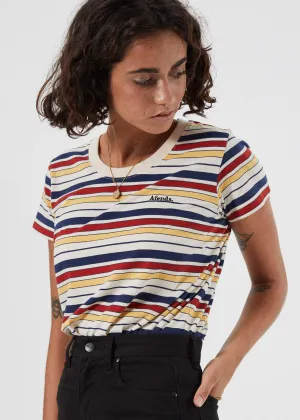 Afends Womens Sporty Stripe - Standard Fit Tee