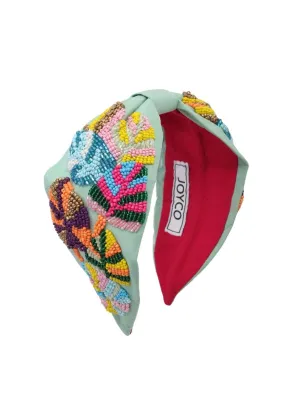 Agata Multicolor Bead Embroidered Women Headband