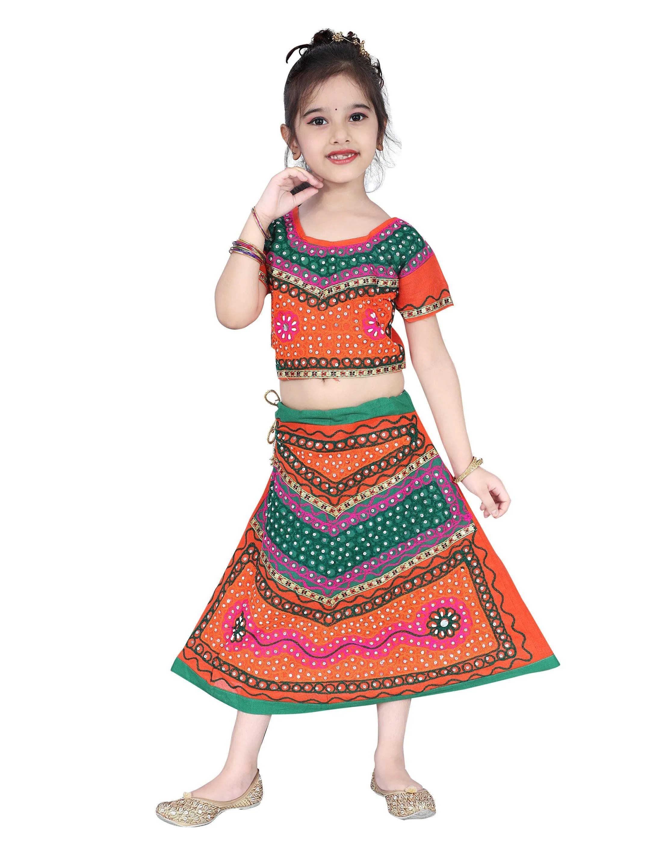Ahhaaaa Cotton Radha Dress Lehenga Choli Chania Choli Set Baby Girls