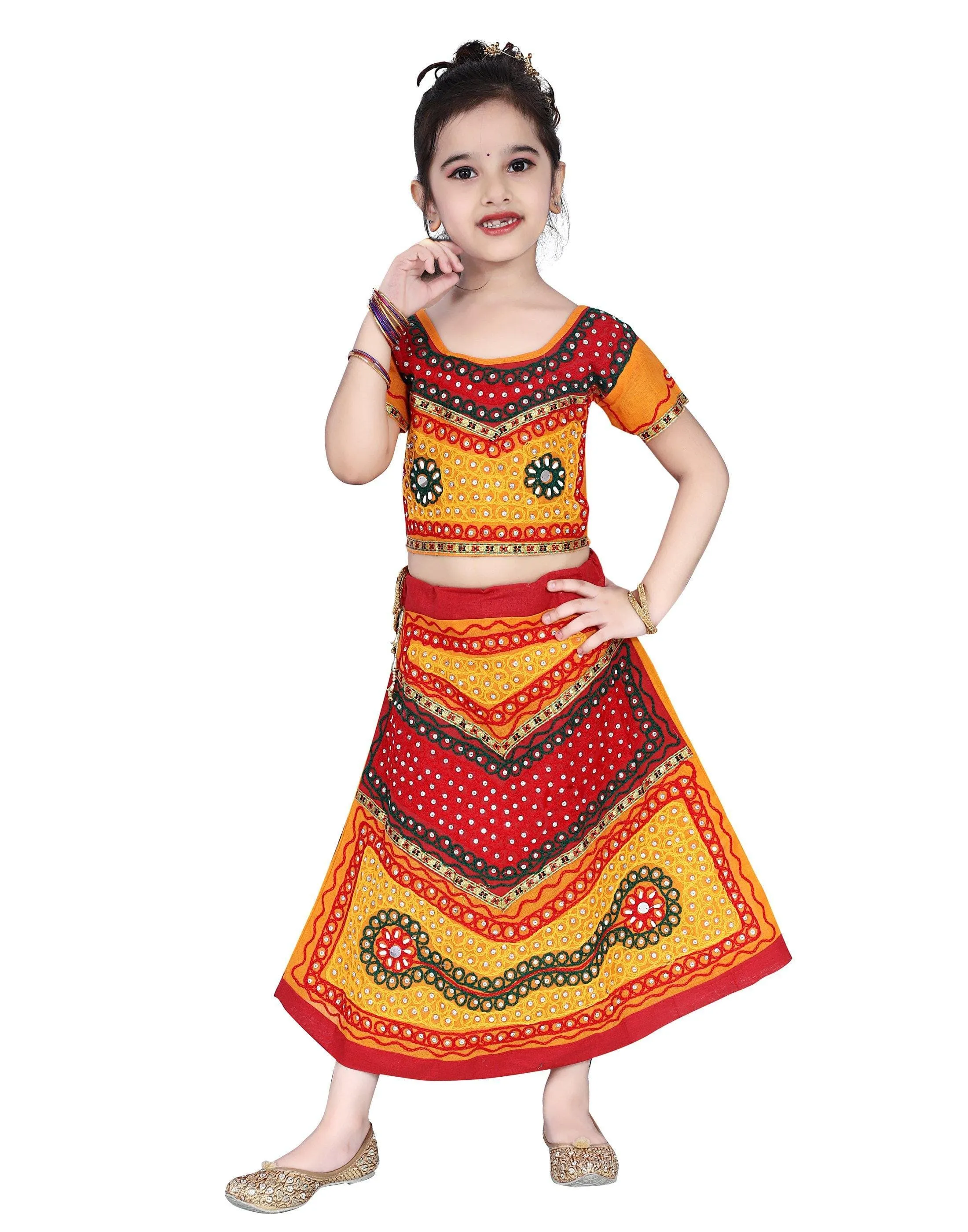 Ahhaaaa Cotton Radha Dress Lehenga Choli Chania Choli Set Baby Girls