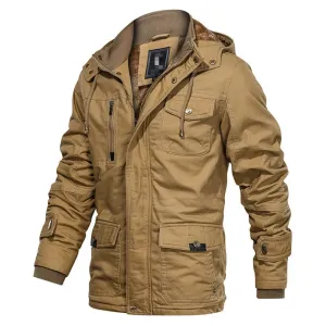 Aidase Boys Cotton Khaki Oversize Jacket Warm Long Sleeve Top Fluffy Windbreaker 7xl 6xl Men Green Top Coat Winter Mens Thick Overcoat
