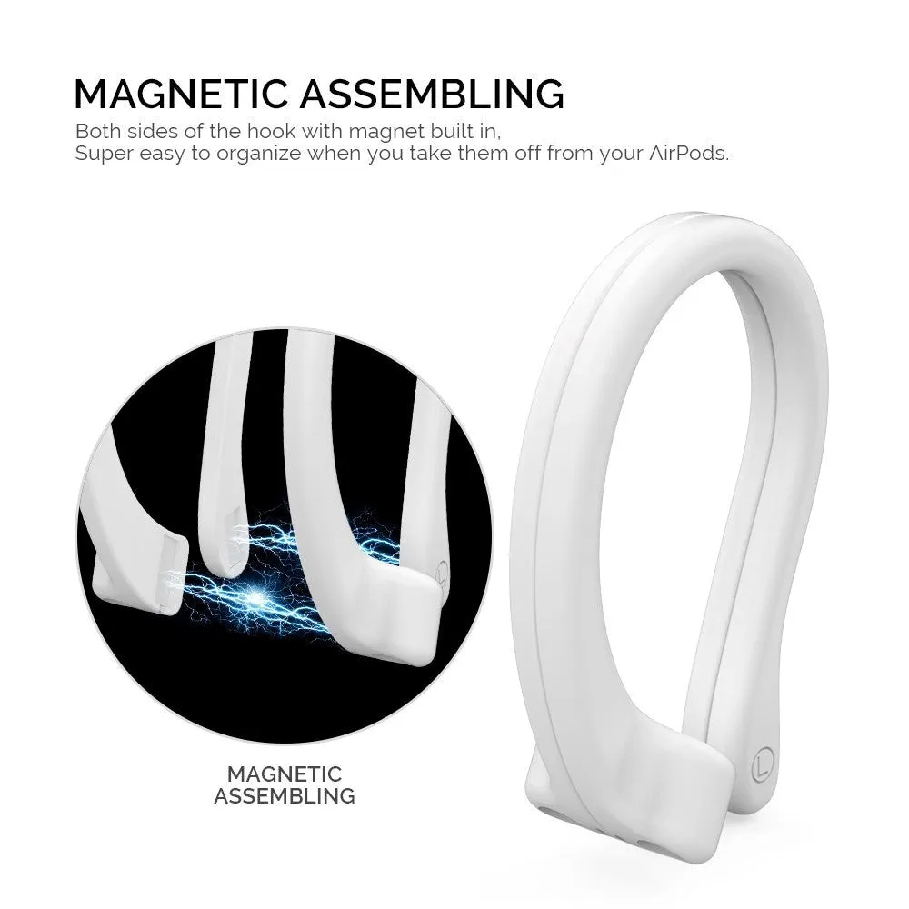 AirPods / AirPods Pro Magnetisk Silikone Earhook - Hvid