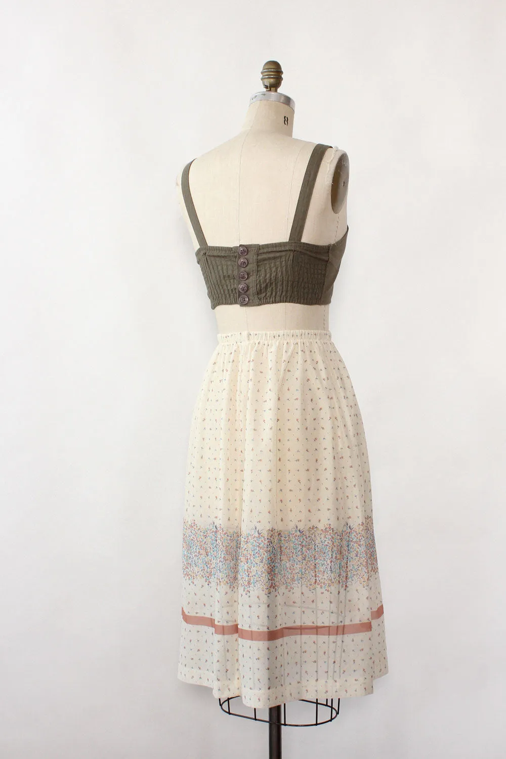 Airy Peasant Floral Skirt S-L