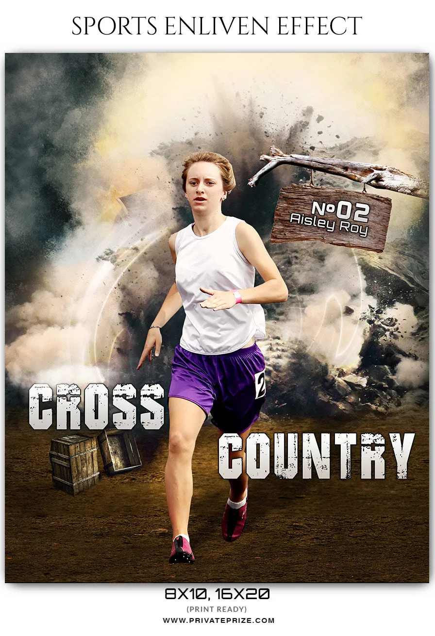 Aisley Roy Cross Country - Athletics Sports Enliven Effect Photography Template