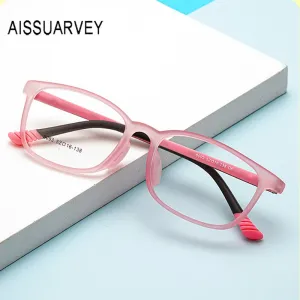 Aissuarvey Children's Rectangular Full Rim Sports Frame Unisex Eyeglasses 8093