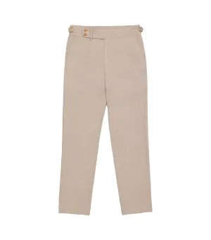 Akashi Taupe Linen Pants Light Brown