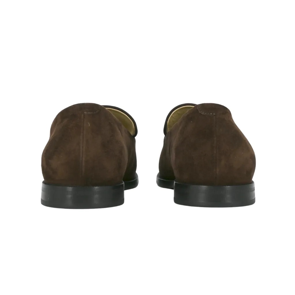 Alessio Brown Suede Loafers