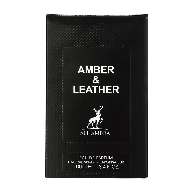 AlHambra Amber & Leather perfumed water for men 100ml