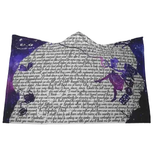 Alice's Adventures In Wonderland Book Page Hooded Blanket