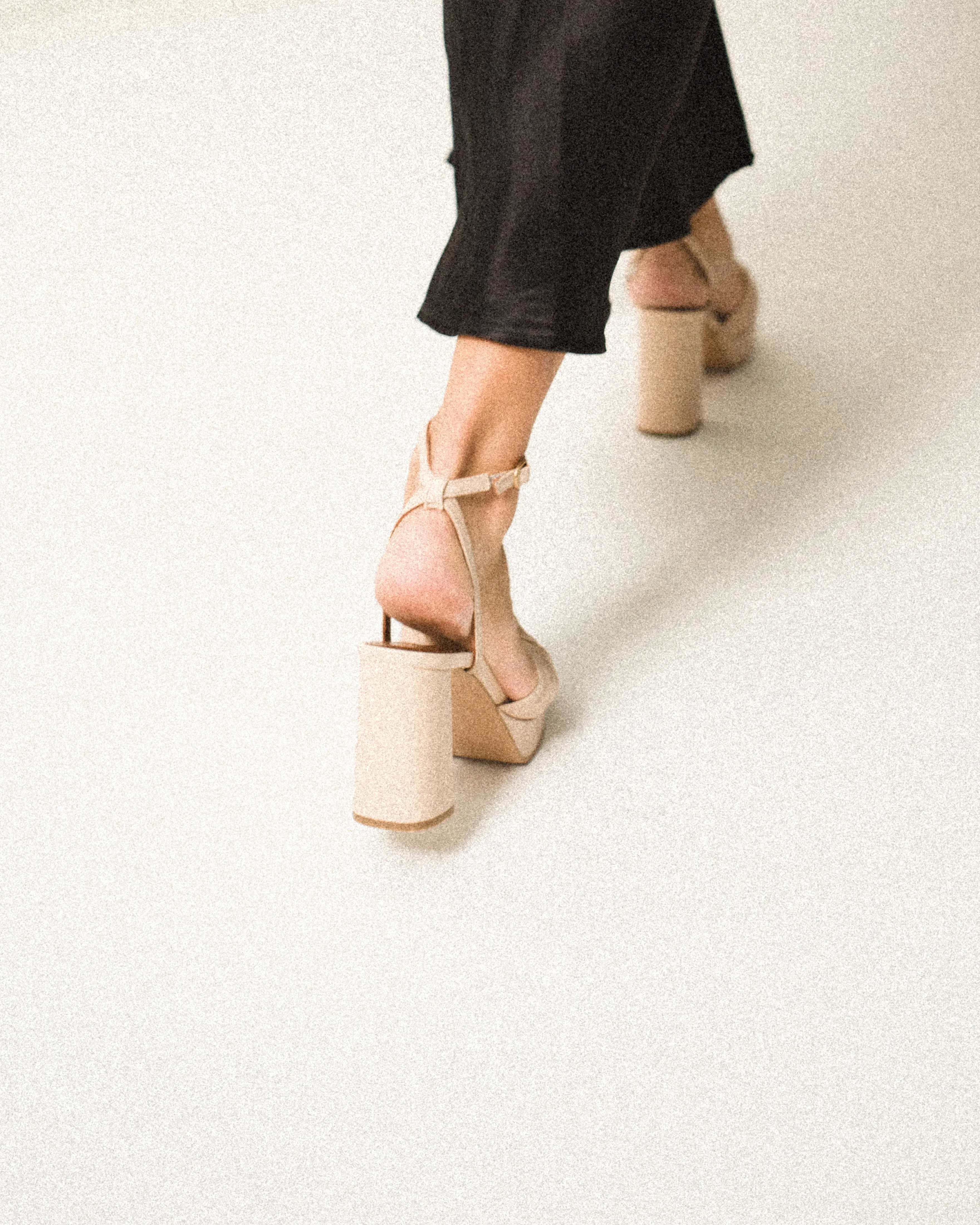 Aliza 85 platform Shiny lamb Vanilla cream