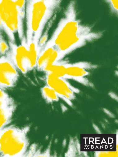 All-Terrain Tieback - Team Green and Gold Tie Dye  Set of 3