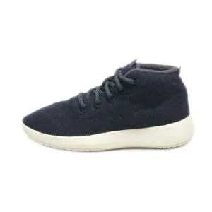 Allbirds Runner Up Mizzle Navy Hi High-Top Sneakers Wool Black Colour For Women
