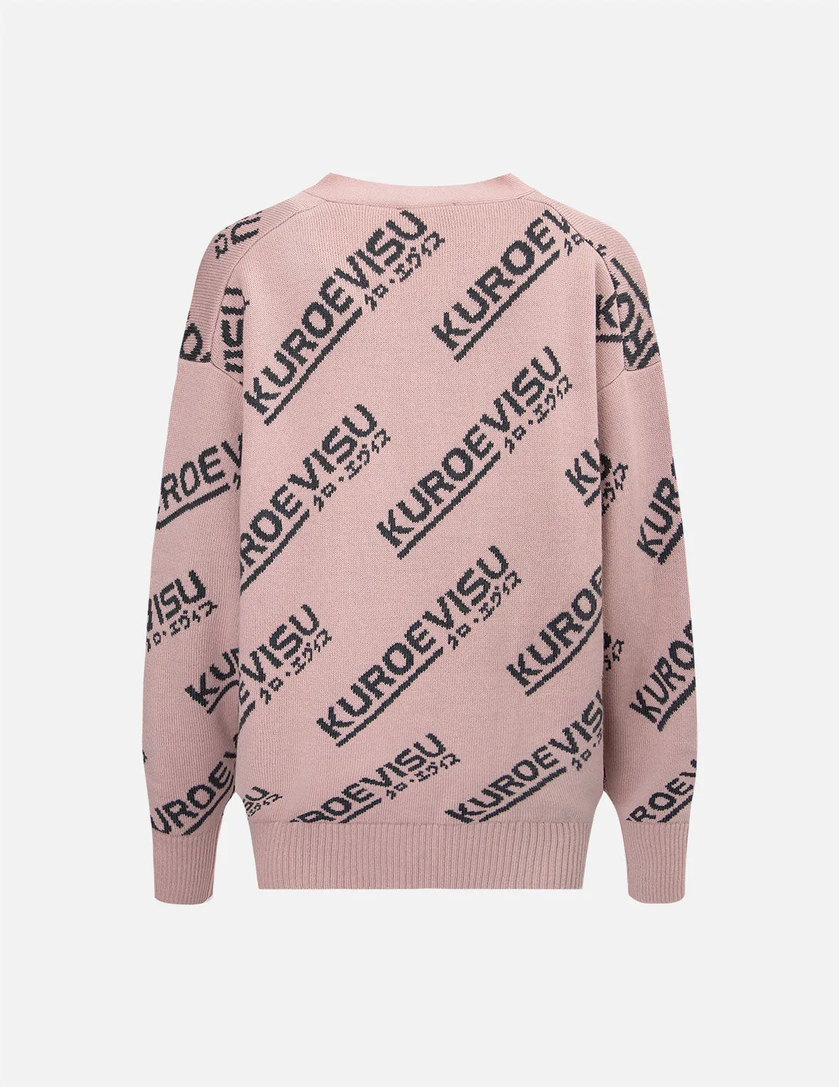 Allover Logo Intarsia Cardigan