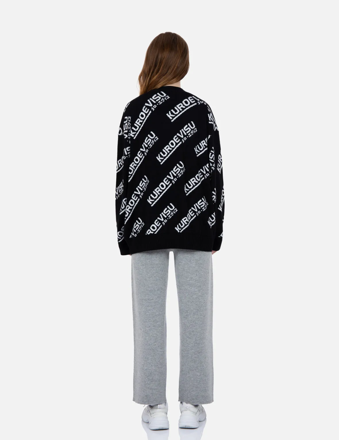 Allover Logo Intarsia Cardigan