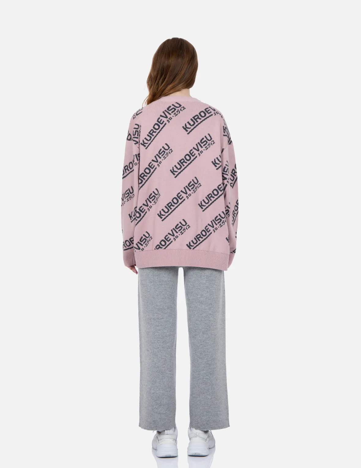 Allover Logo Intarsia Cardigan