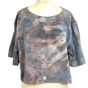 Allyn Boxy Tee in Purple Flannel | Pattern C