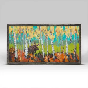Alone With The Moose Mini Framed Canvas