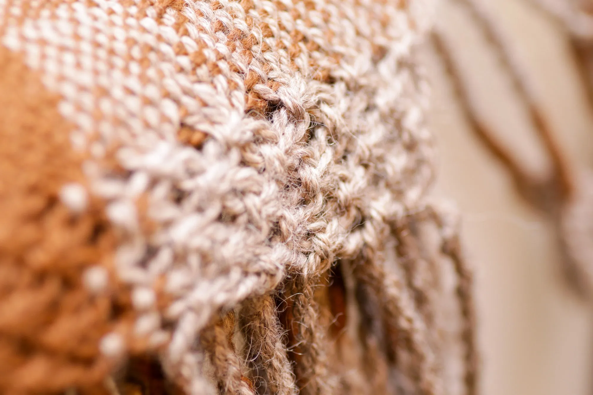 Alpaca Shawl - Natural Brown Partridge
