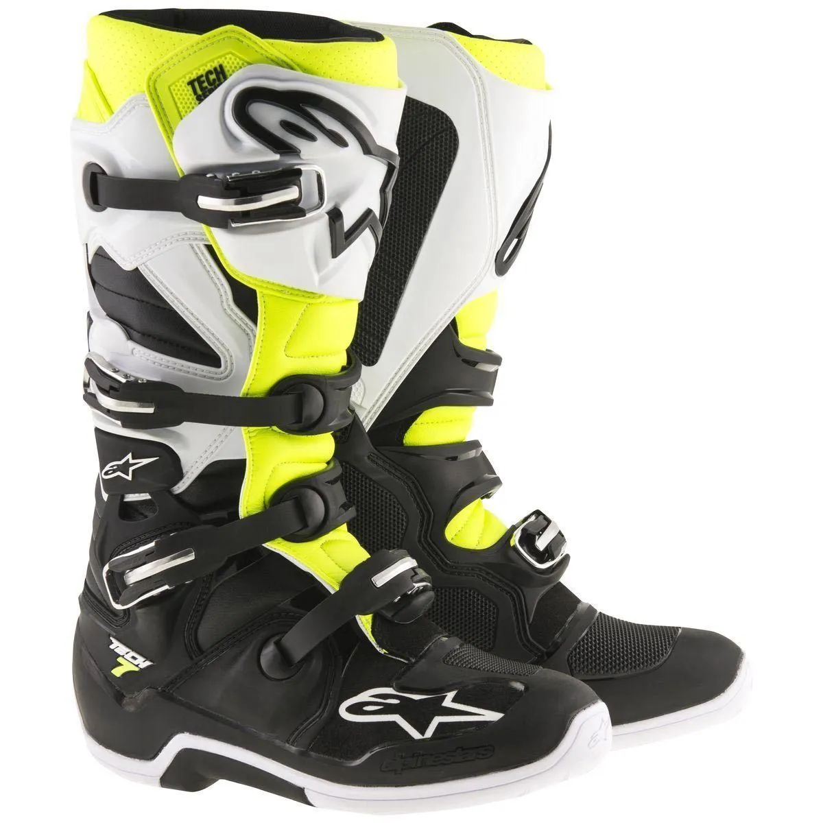 Alpinestars Tech 7 Men's Black/White/Yellow Motocross Boots