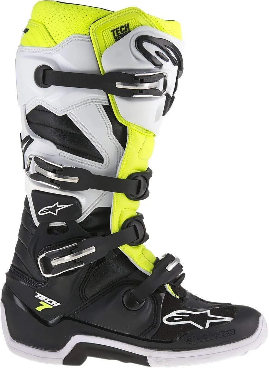 Alpinestars Tech 7 Men's Black/White/Yellow Motocross Boots